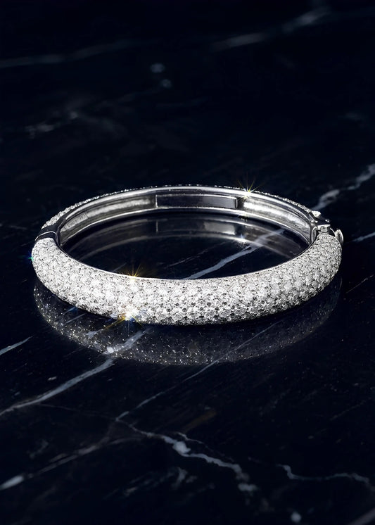 Van Cleef & Arpels, 18K Gold Diamond Bangle VCA