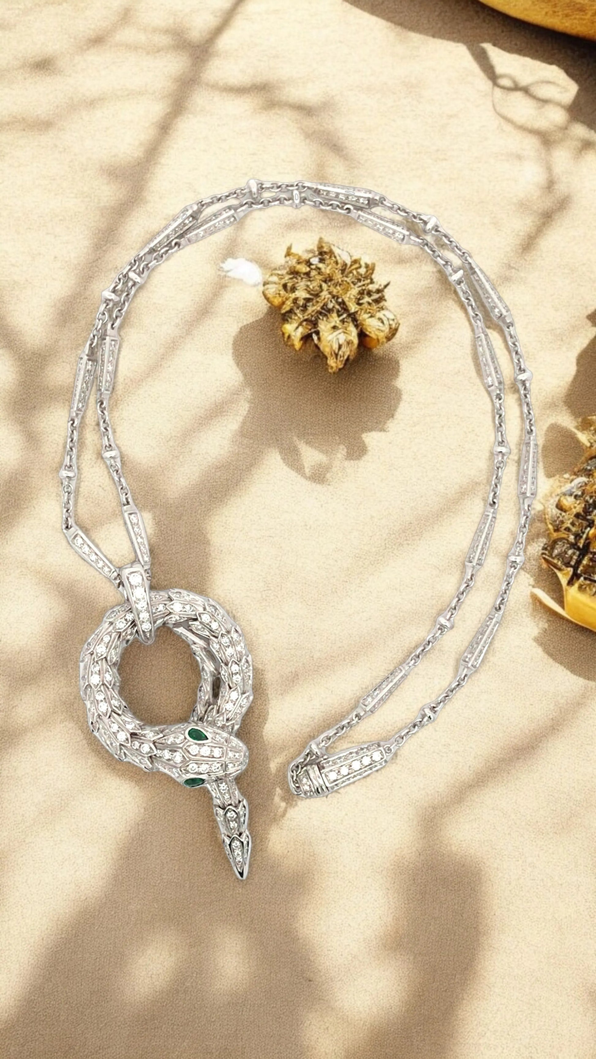 Bvlgari, Diamond Snake Necklace Bvlgari
