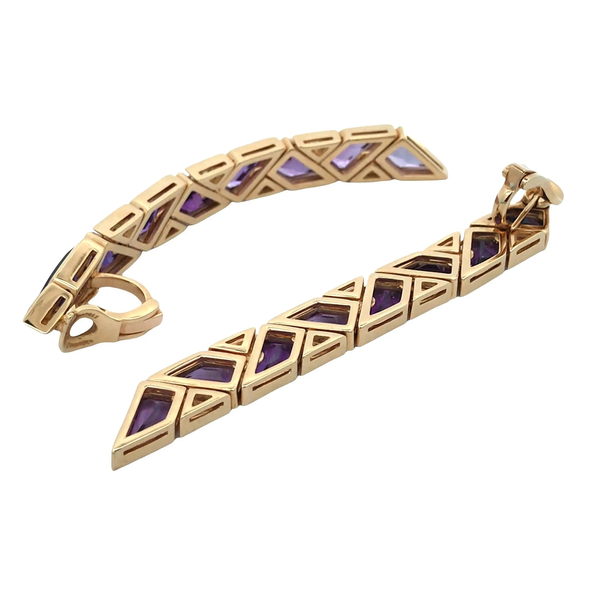 Marina B, 18K Gold Amethyst Peridot Earrings Marina B