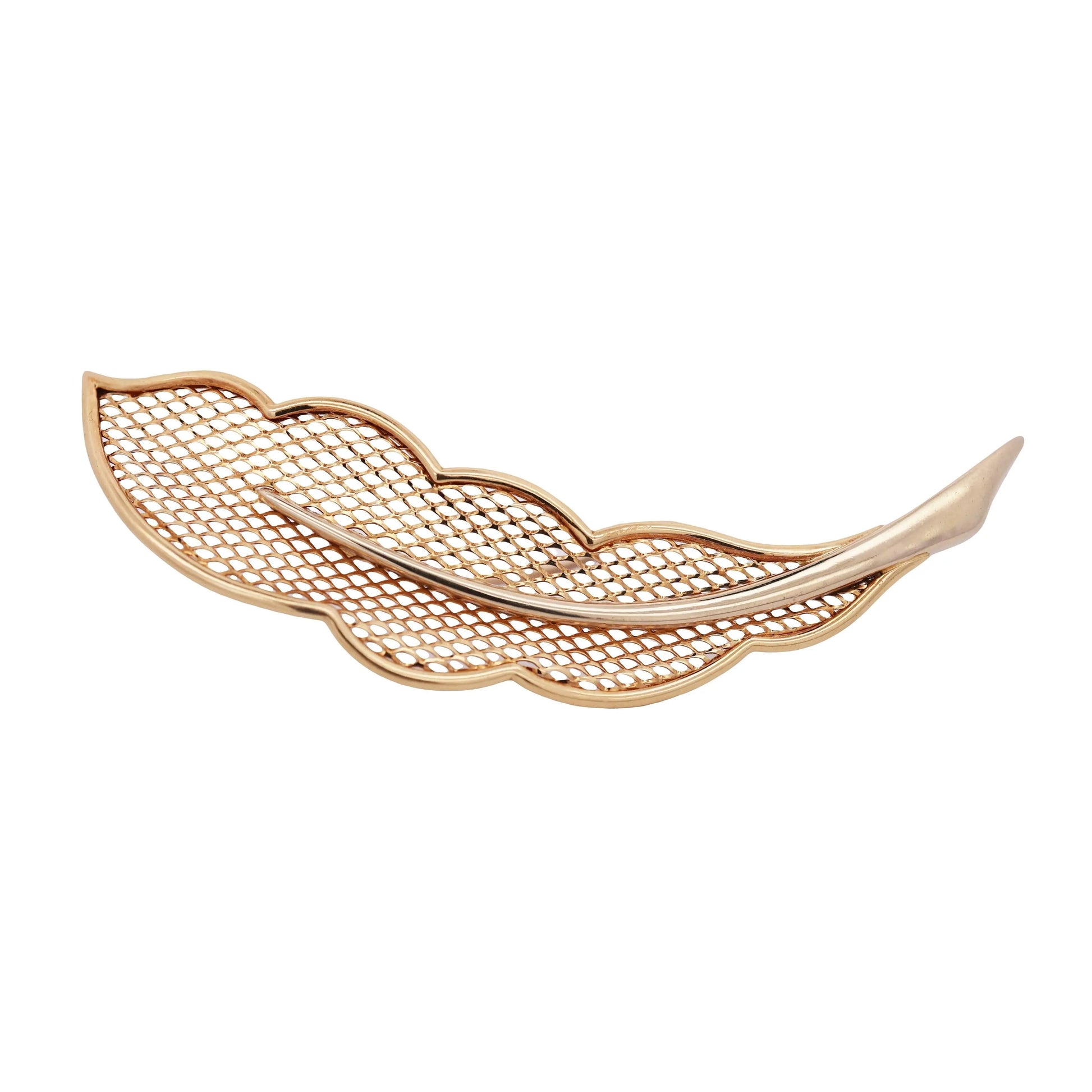 Van Cleef & Arpels, 18K Gold Feather Brooch