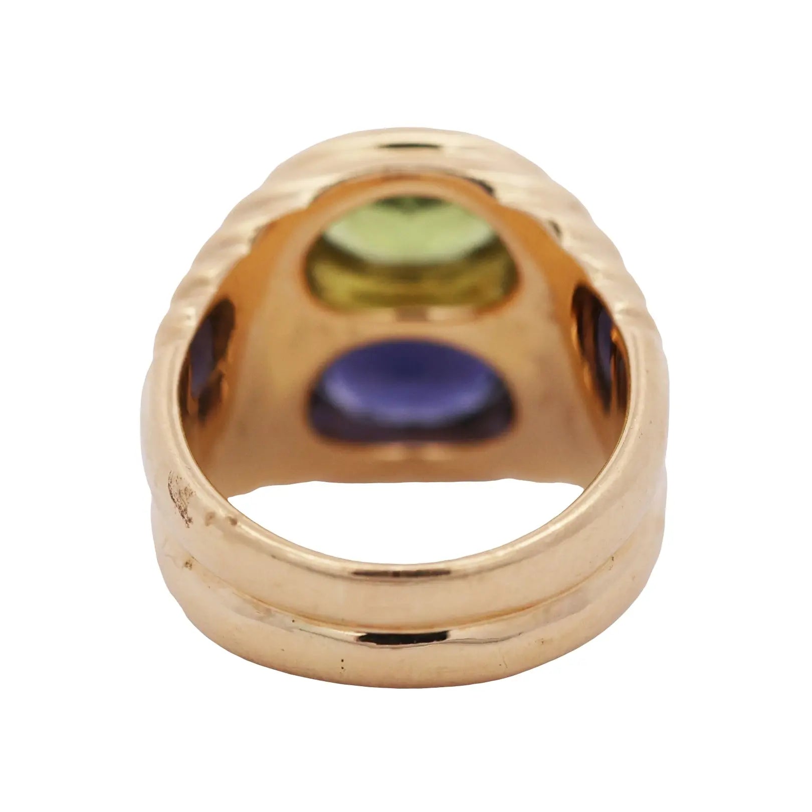 Bvlgari, 18K Gold Peridot Iolite "Doppio" Ring Bvlgari