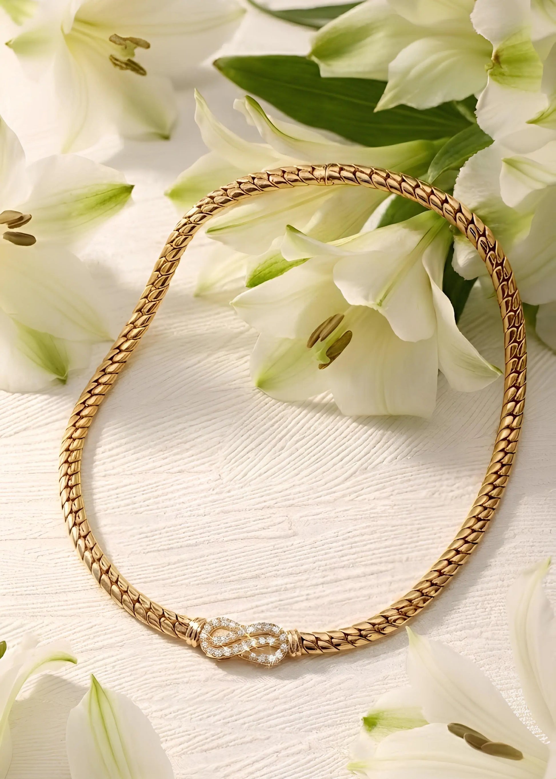 Van Cleef & Arpels, 18K Gold Diamond Necklace VCA