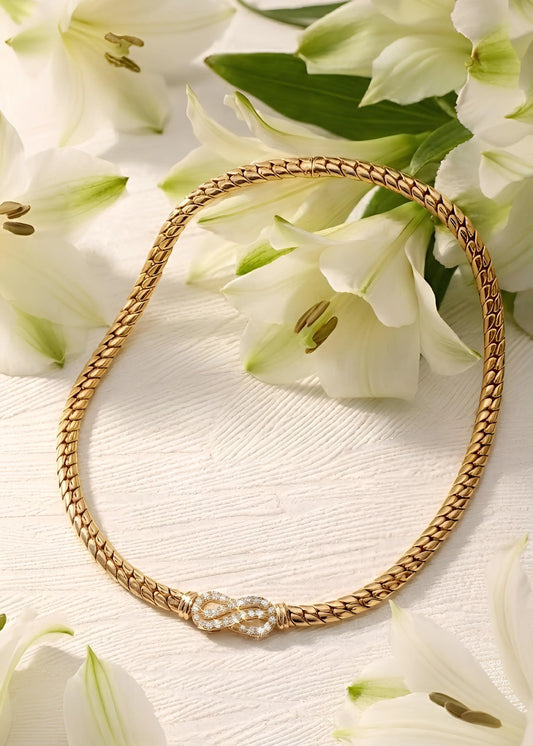 Van Cleef & Arpels, 18K Gold Diamond Necklace VCA