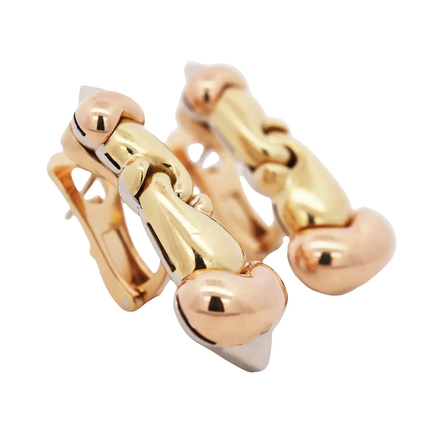 Bvlgari, 18K Tri-color Gold Earrings Bvlgari