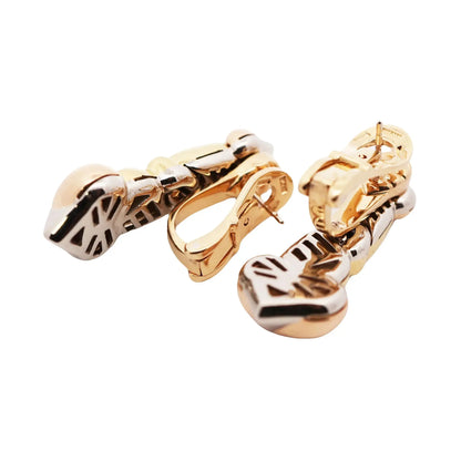 Bvlgari, 18K Tri-color Gold Earrings Bvlgari