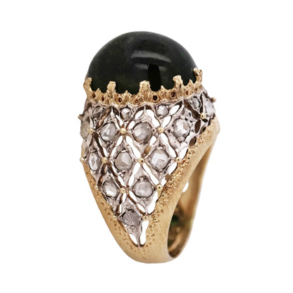 Buccellati, 18K Gold Gemstone Diamond Ring Buccellati
