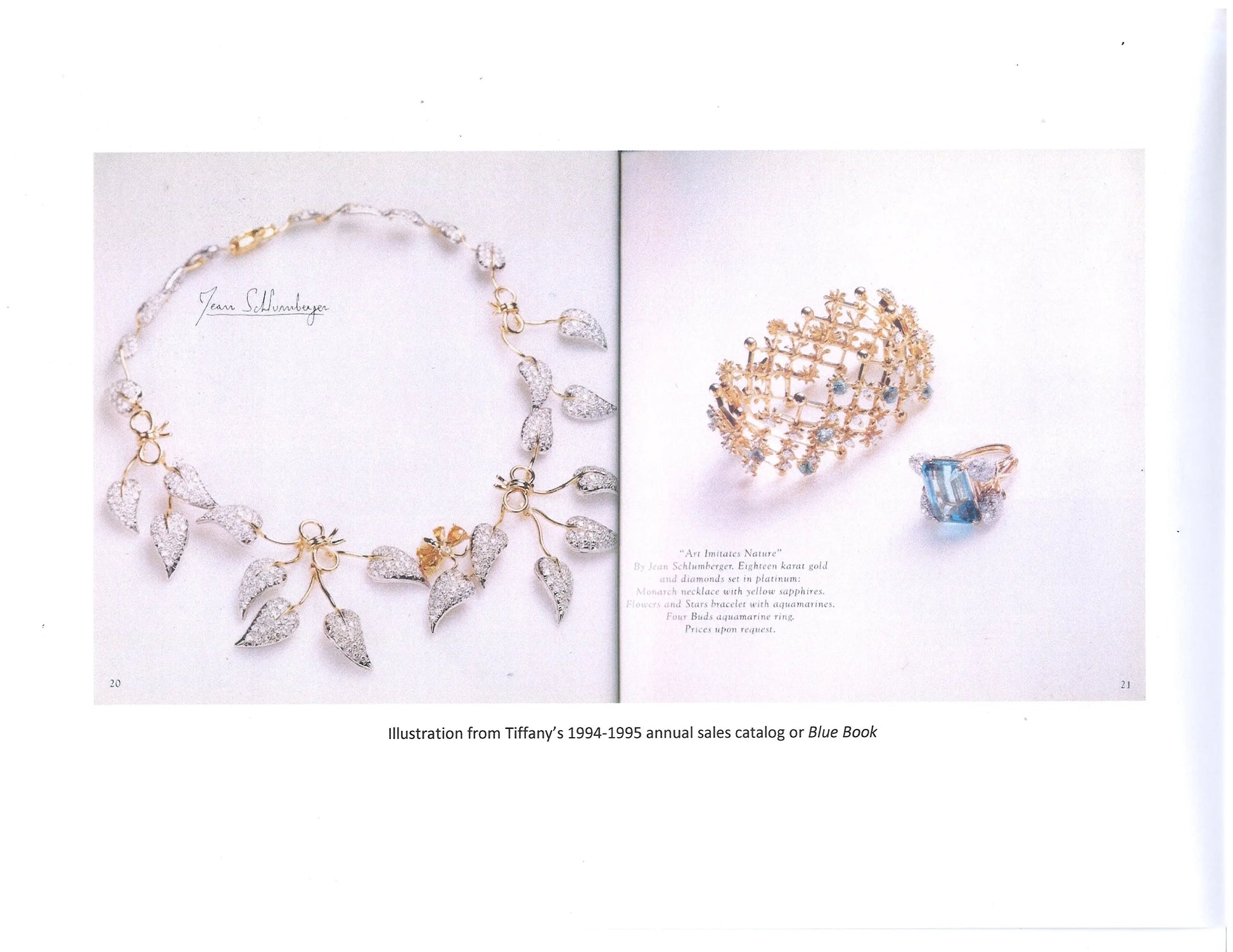 Tiffany Schlumberger, 18K Gold Aquamarine Diamond Ring, IAJA Tiffany