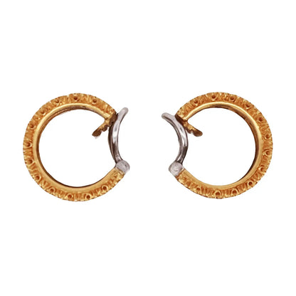 Buccellati, 18K Gold Diamond Earrings Buccellati
