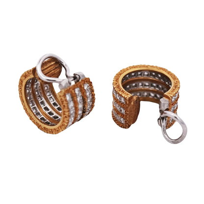 Buccellati, 18K Gold Diamond Earrings Buccellati