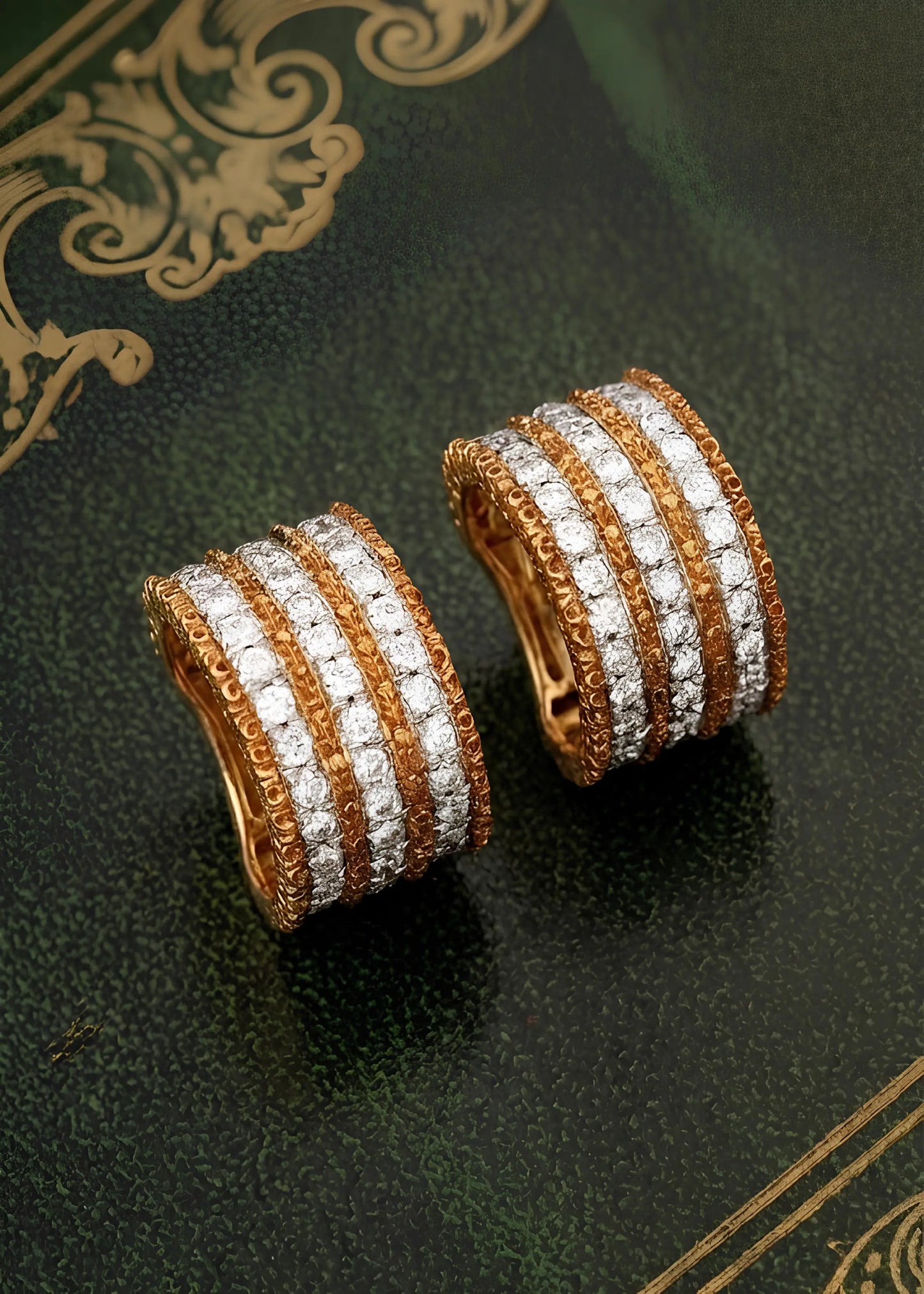 Buccellati, 18K Gold Diamond Earrings Buccellati