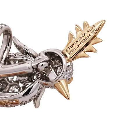 Tiffany, 18K Gold Citrine Diamond Bird-on-Stone Brooch Tiffany