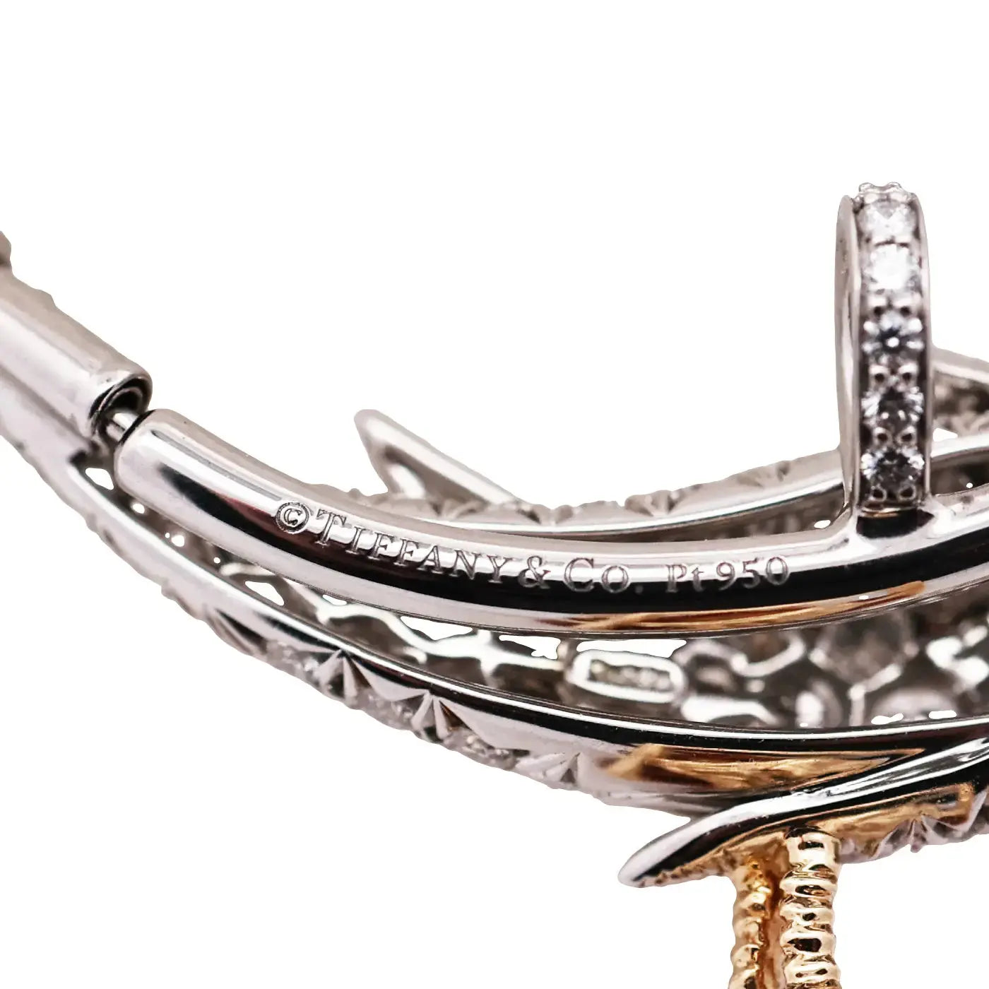 Tiffany, 18K Gold Citrine Diamond Bird-on-Stone Brooch Tiffany