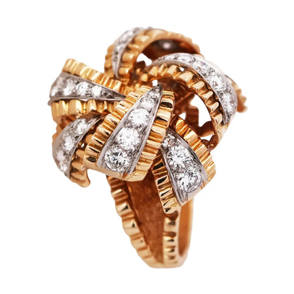 Bvlgari, 18K Gold Diamond Ring Bvlgari