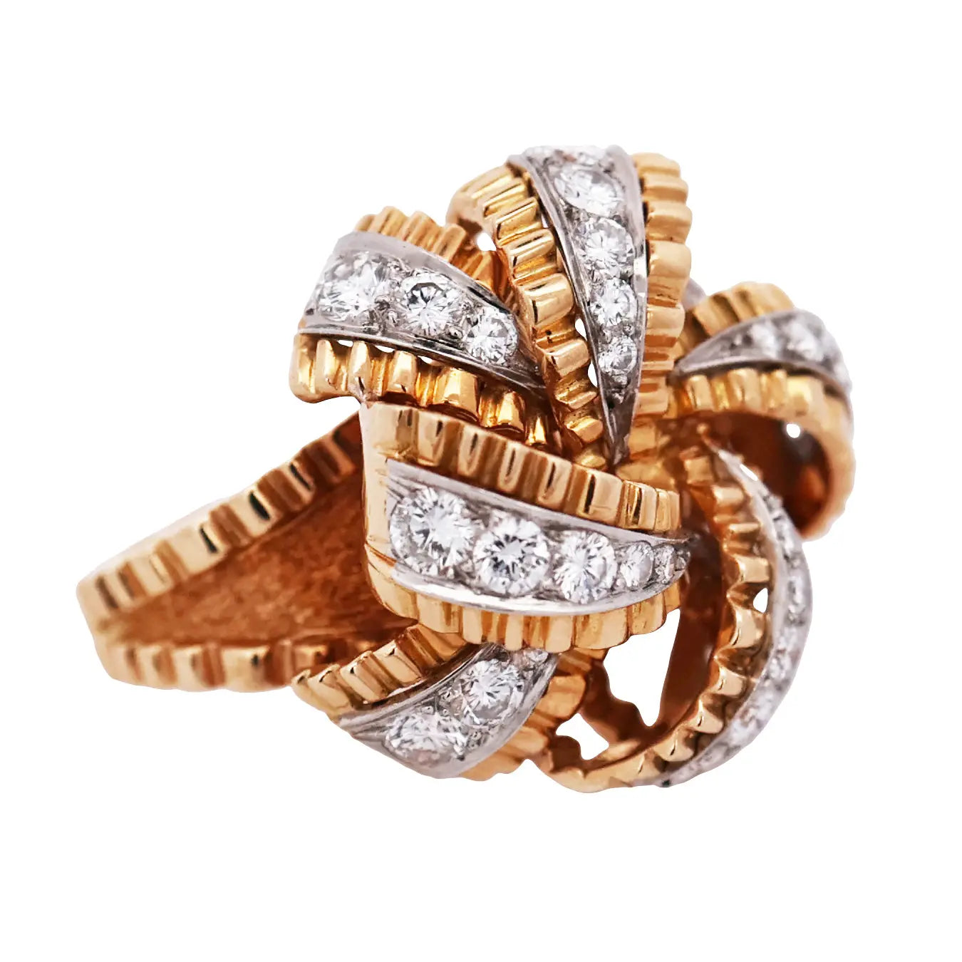 Bvlgari, 18K Gold Diamond Ring Bvlgari
