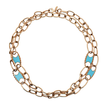 Tiffany, 14K Gold Turquoise Necklace Tiffany
