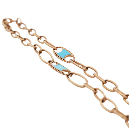 Tiffany, 14K Gold Turquoise Necklace Tiffany