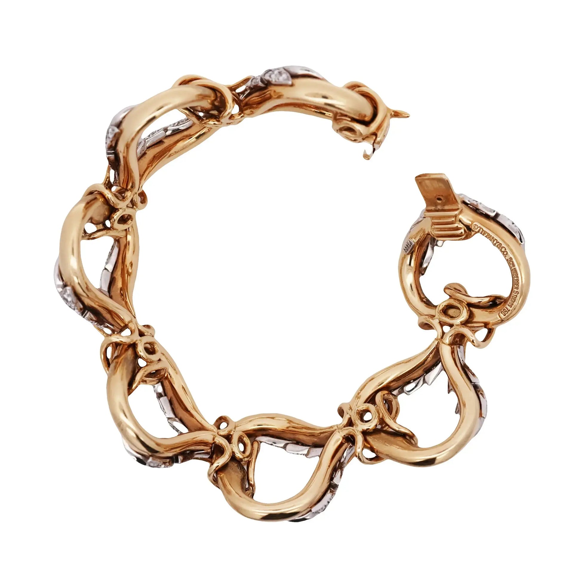 Tiffany Schlumberger, 18K Gold Diamond Bracelet Tiffany