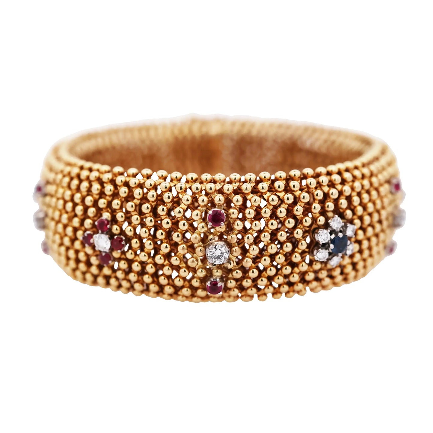 Bvlgari, 18K Gold Gemstone Diamond Bracelet Bvlgari