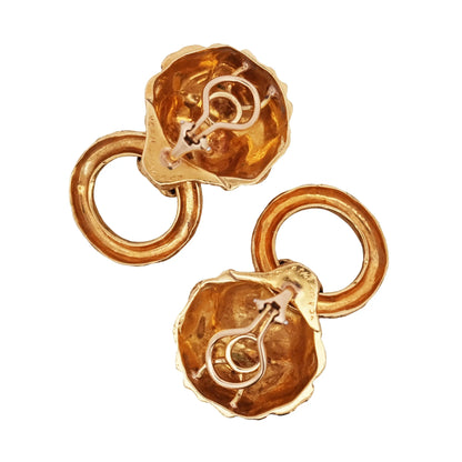 Van Cleef & Arpels, 18K Gold Lion Earrings VCA