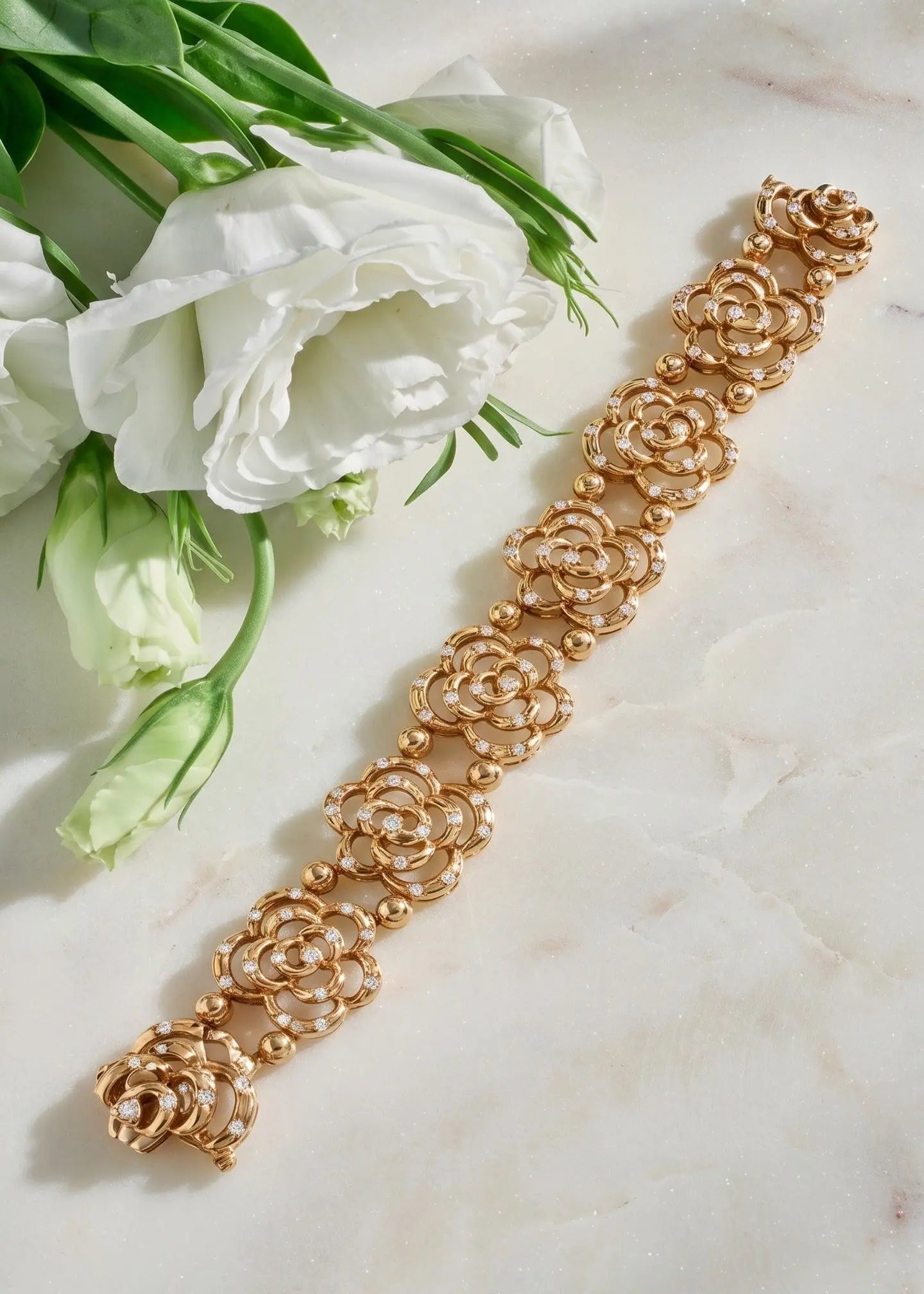Van Cleef & Arpels, 18K Gold Diamond Bracelet VCA