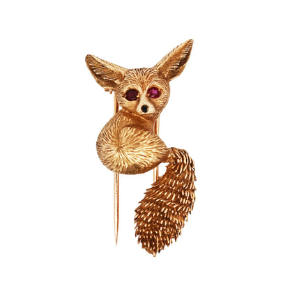 Cartier, 18K Gold Fox Brooch Cartier