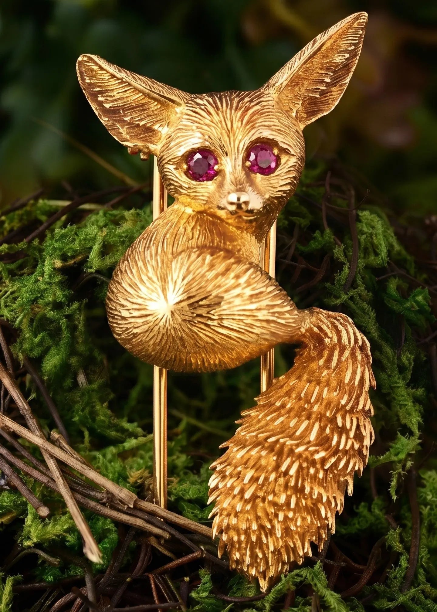 Cartier, 18K Gold Fox Brooch Cartier