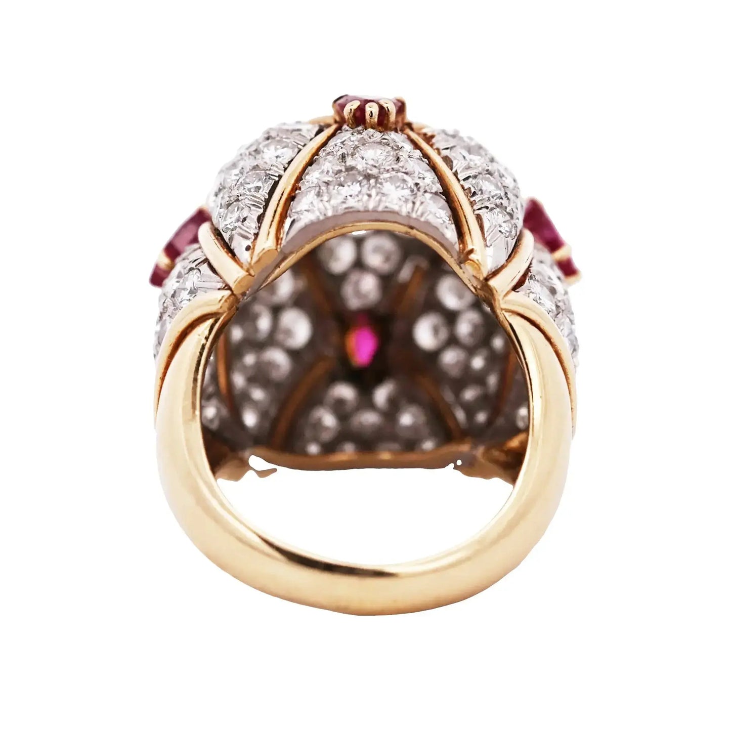 18K Gold Ruby Diamond Ring Lueur Jewelry