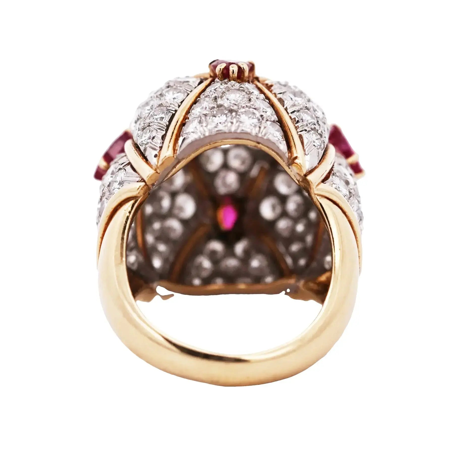 18K Gold Ruby Diamond Ring Lueur Jewelry
