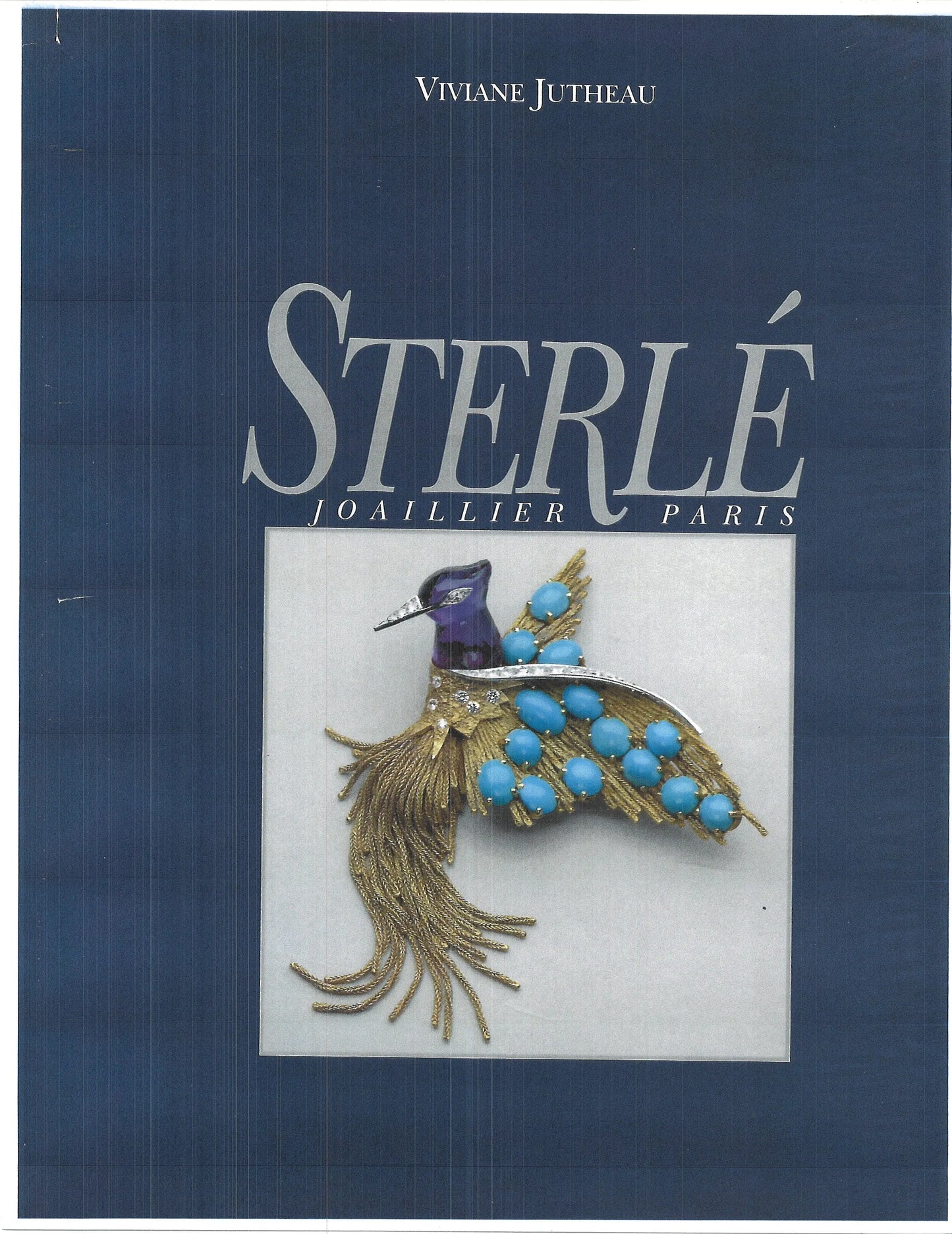 Sterle, Platinum 18K Gold Yellow Diamond Diamond Feather Brooch Sterle