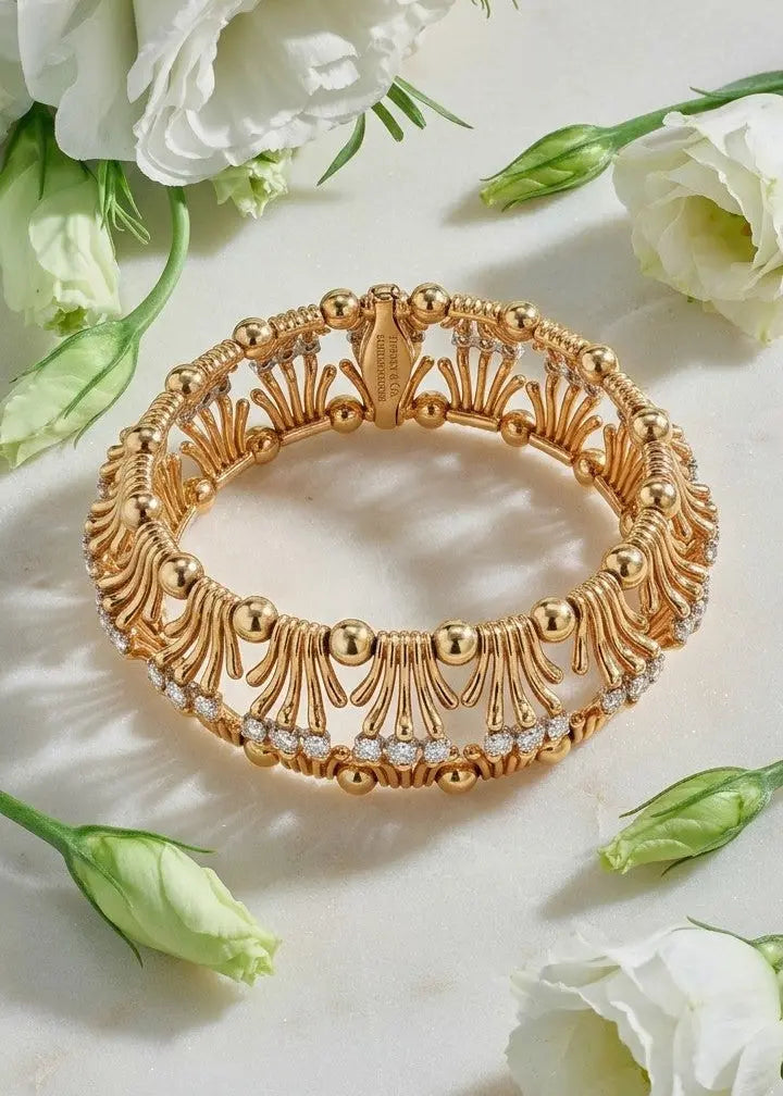 Tiffany Schlumberger, 18K Gold Diamond Bracelet Tiffany