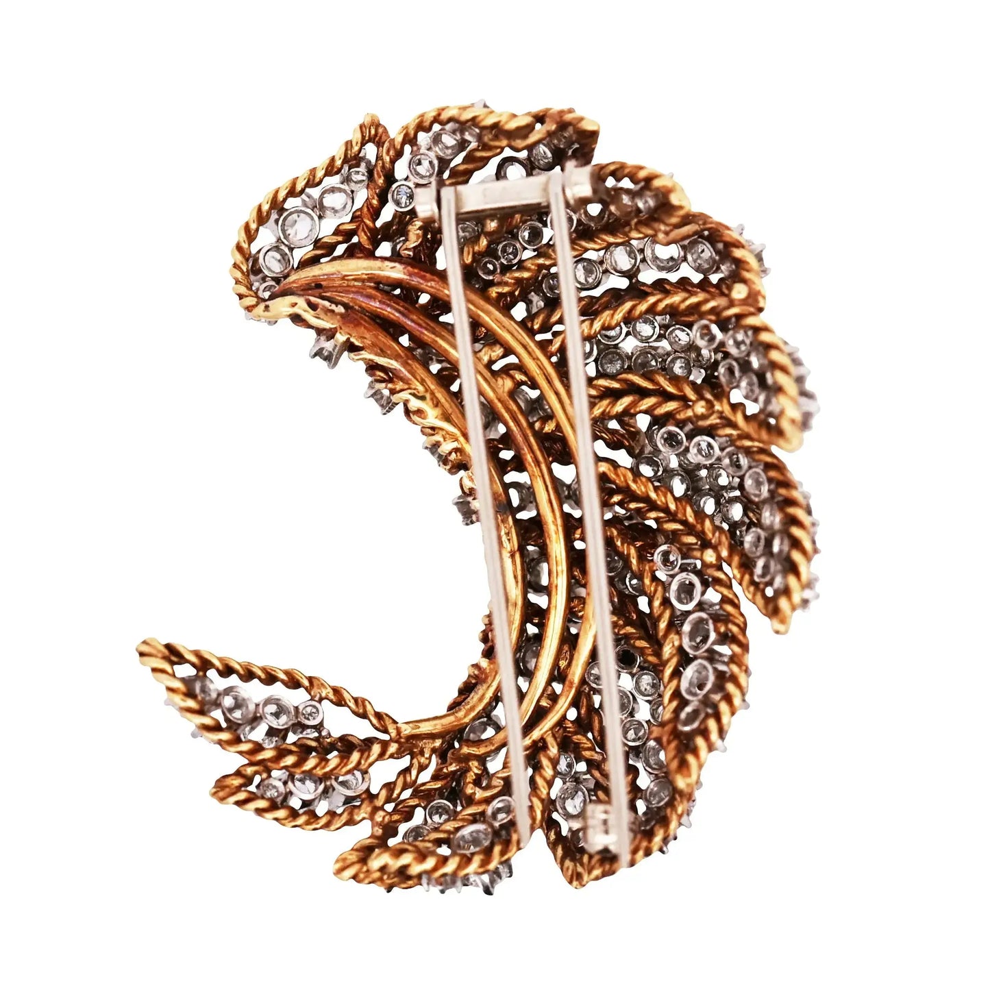 18K Gold Diamond Brooch Lueur Jewelry