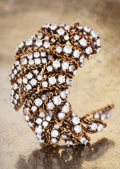 18K Gold Diamond Brooch Lueur Jewelry