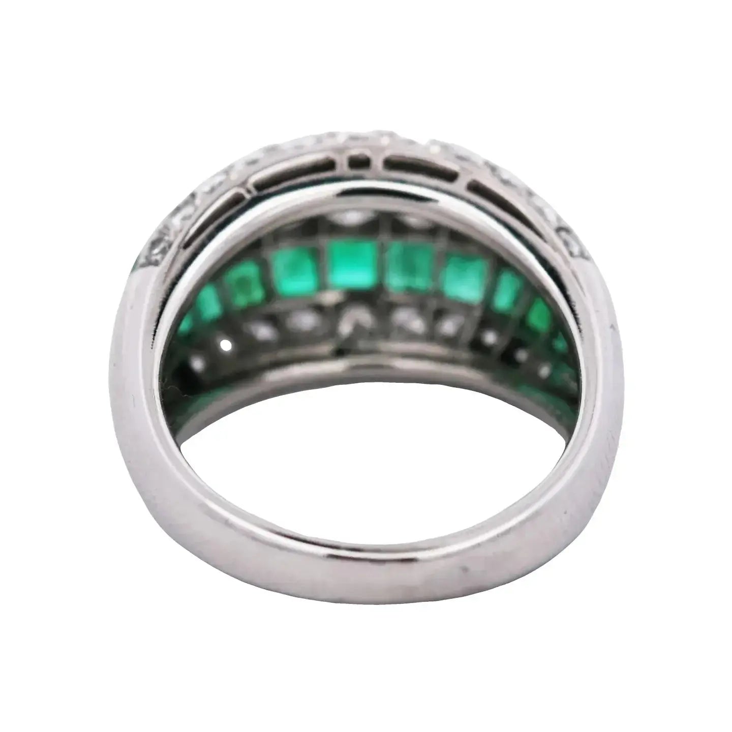 Oscar Heyman, Platinum Emerald Diamond Ring, Certificate Oscar Heyman