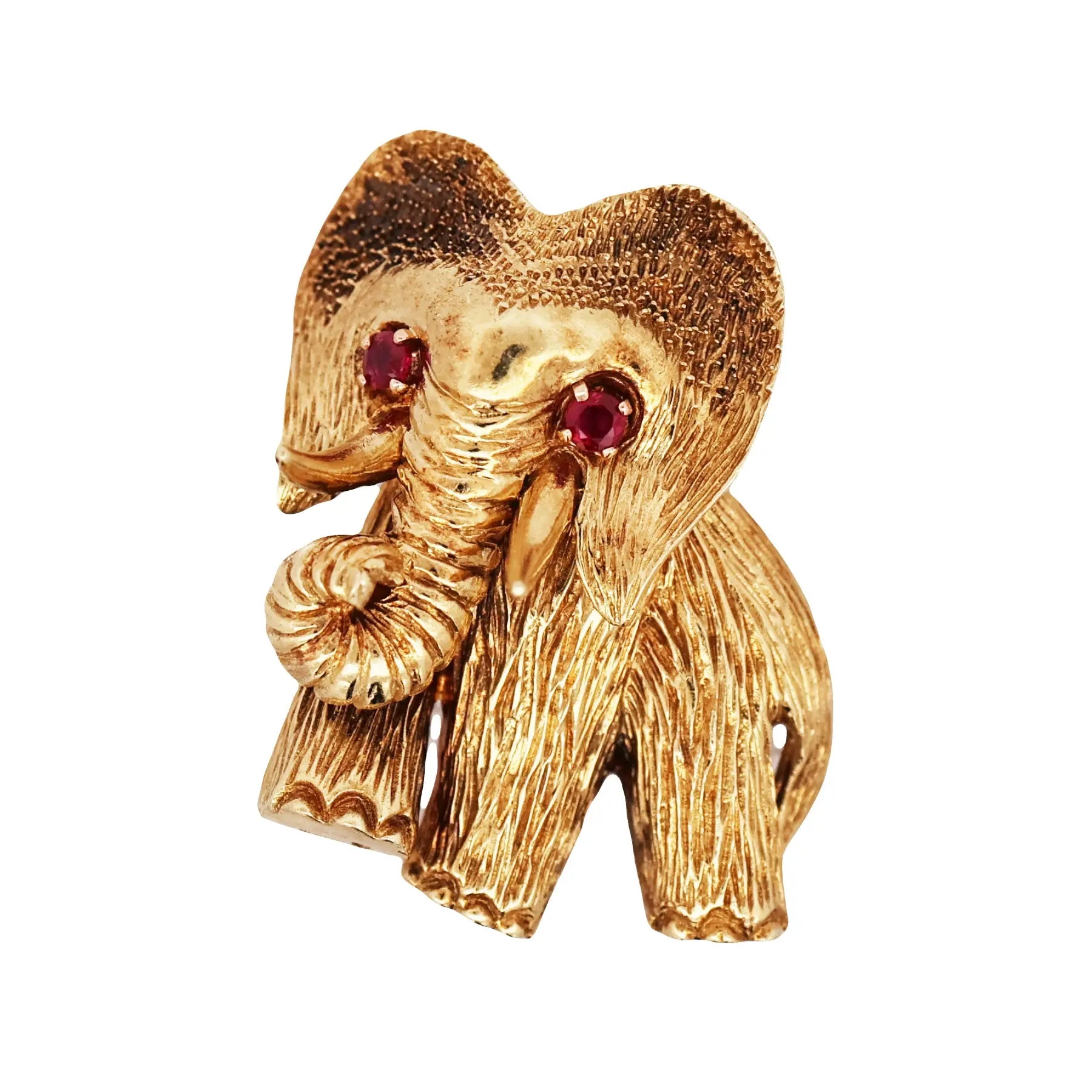 18K Gold Elephant Brooch Lueur Jewelry