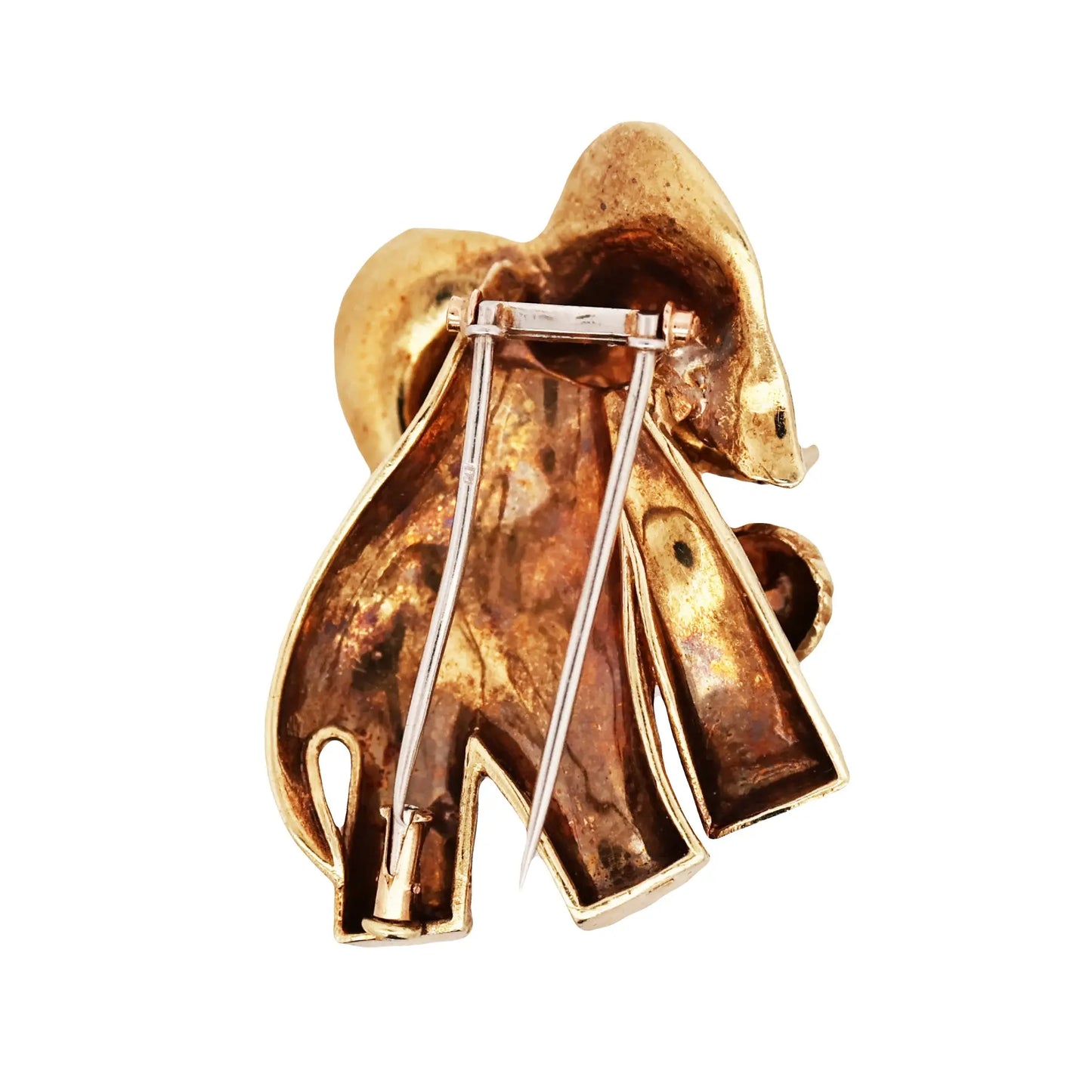 18K Gold Elephant Brooch Lueur Jewelry