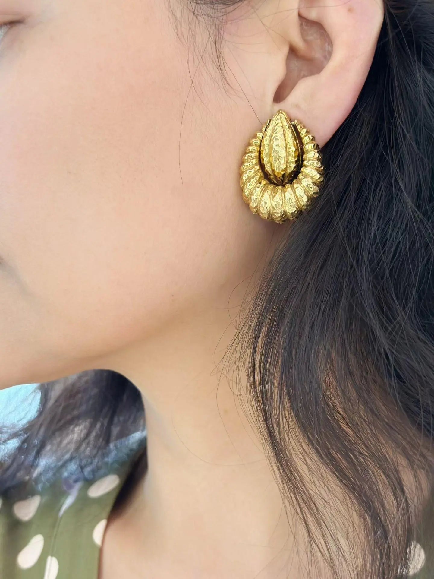 Tiffany, 18K Gold Door Knocker Earrings