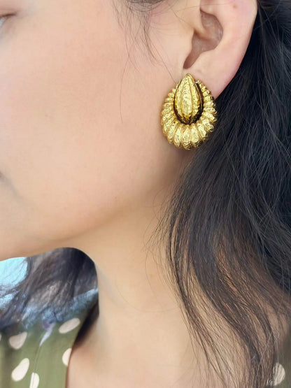 Tiffany, 18K Gold Door Knocker Earrings