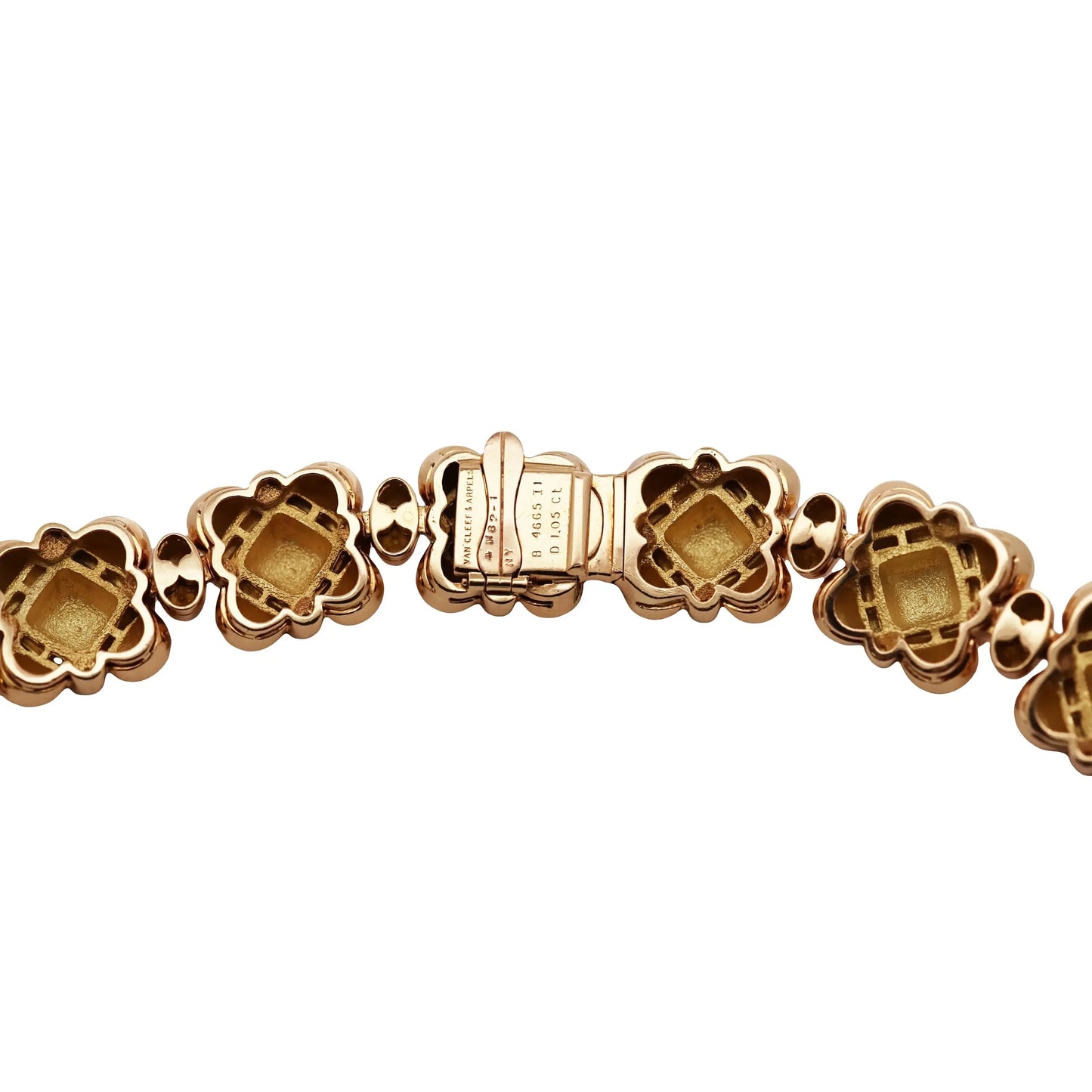 Van Cleef & Arpels, 18K Gold Gemstone Diamond Necklace VCA