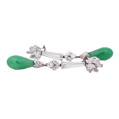 Platinum South Sea Pearl and Jadeite Jade Convertible Earrings, GIA