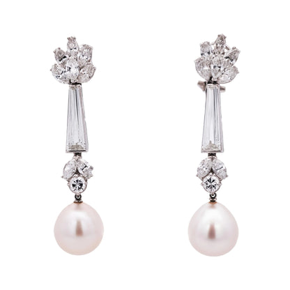 Platinum South Sea Pearl and Jadeite Jade Convertible Earrings, GIA
