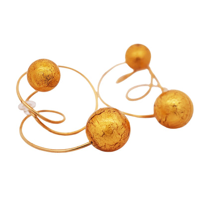 JAR, Titanium Golden Murano Glass Earrings