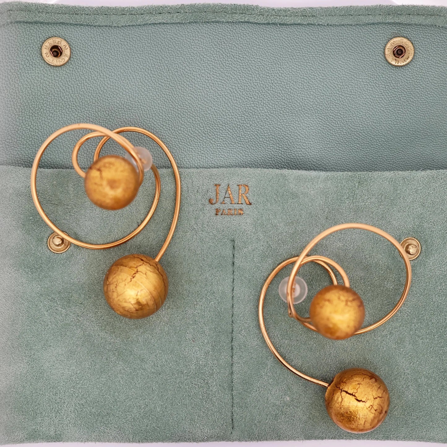 JAR, Titanium Golden Murano Glass Earrings