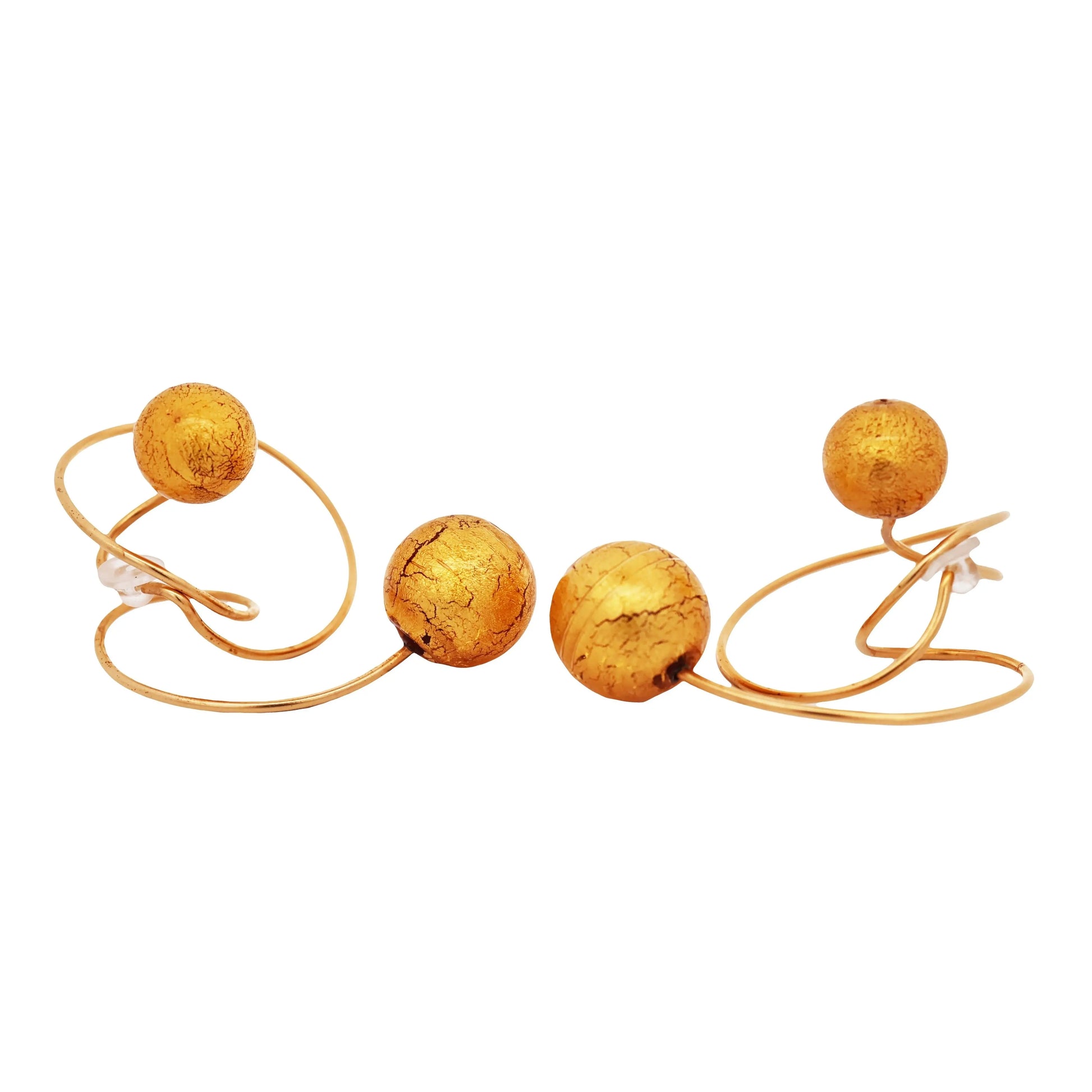 JAR, Titanium Golden Murano Glass Earrings