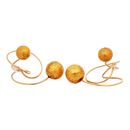 JAR, Titanium Golden Murano Glass Earrings