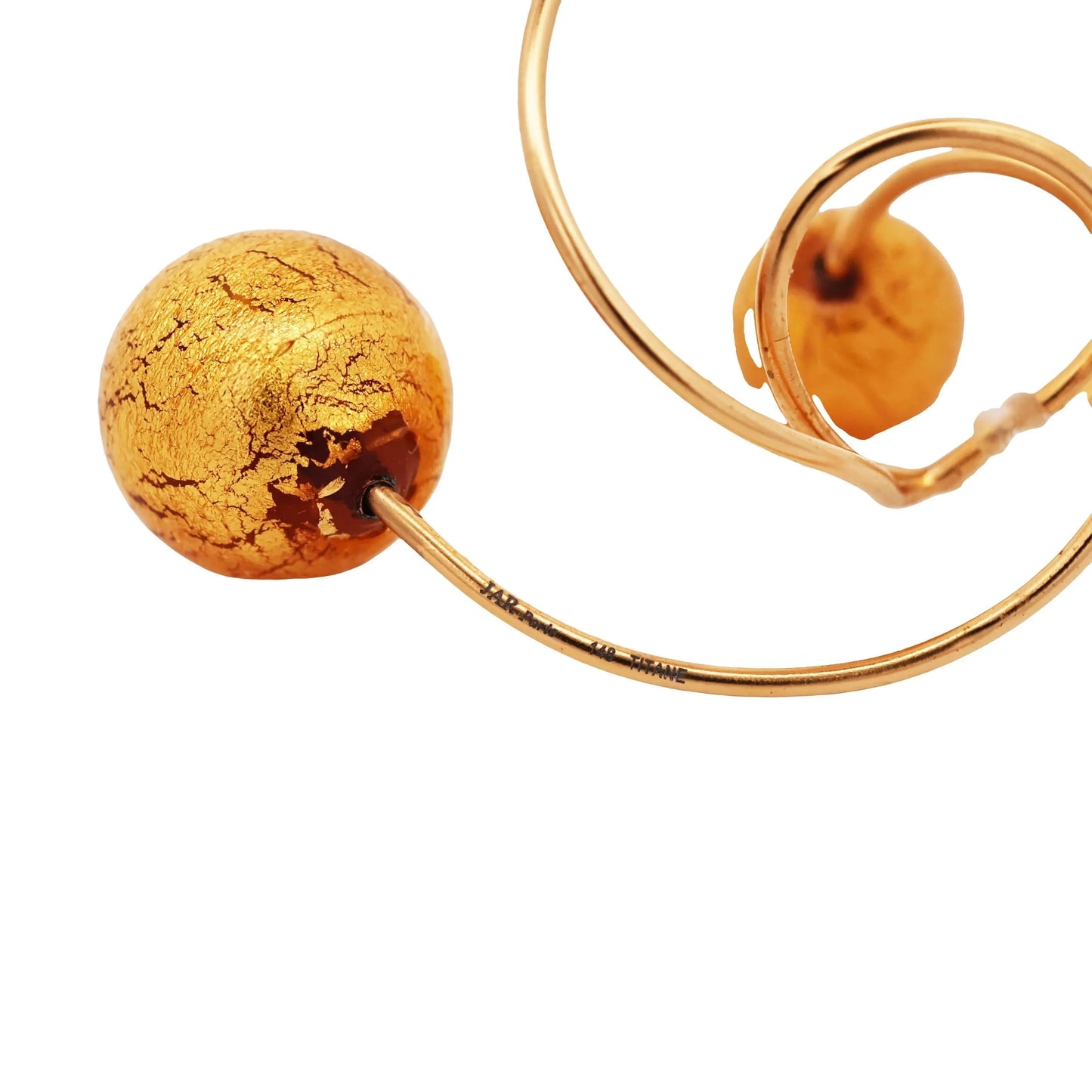 JAR, Titanium Golden Murano Glass Earrings