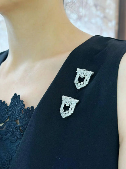 Raymond Yard, Platinum Diamond Double-pin Brooch