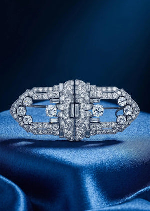 Raymond Yard, Platinum Diamond Double-pin Brooch