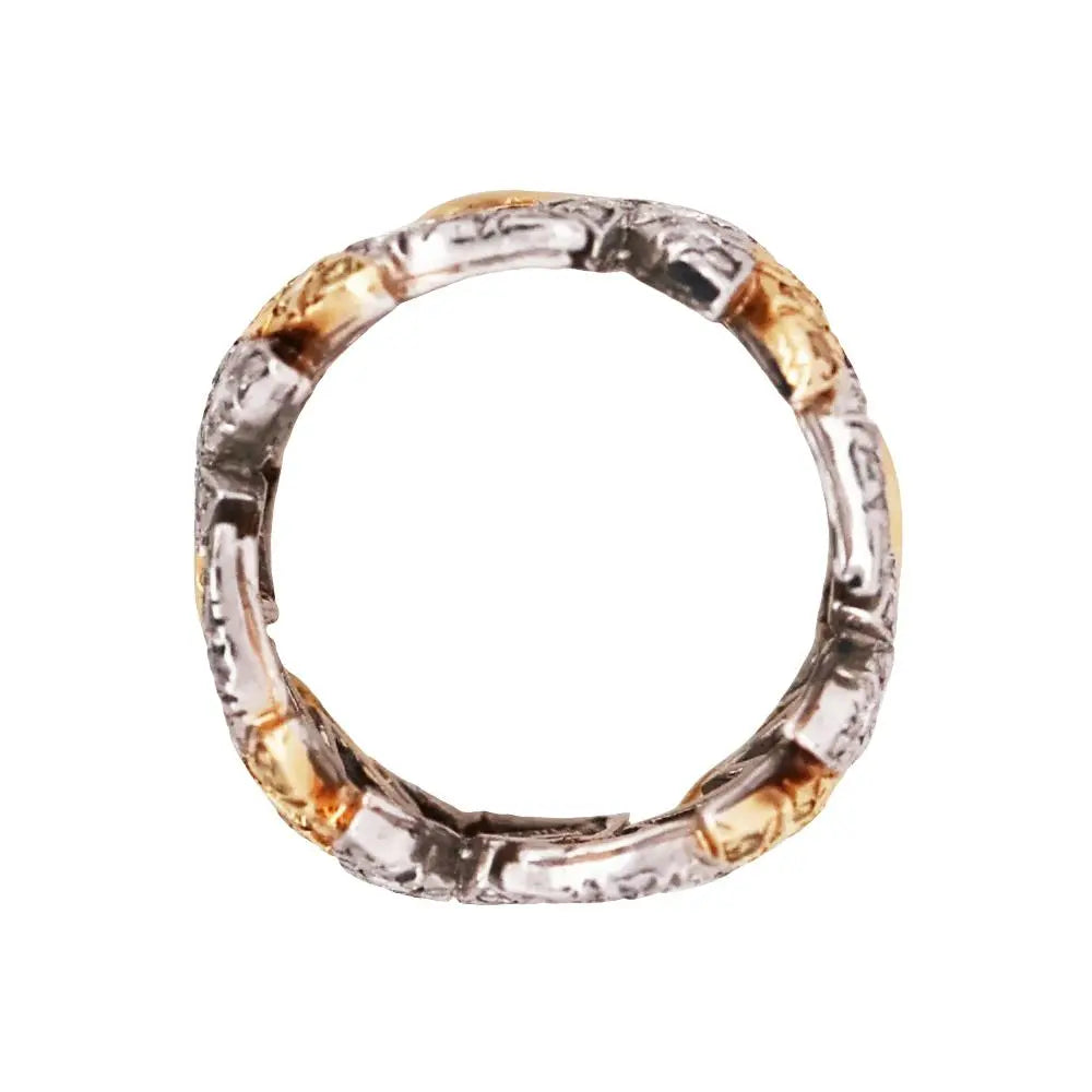 Tiffany Schlumberger, Platinum 18K Gold Yellow Diamond Diamond Ring