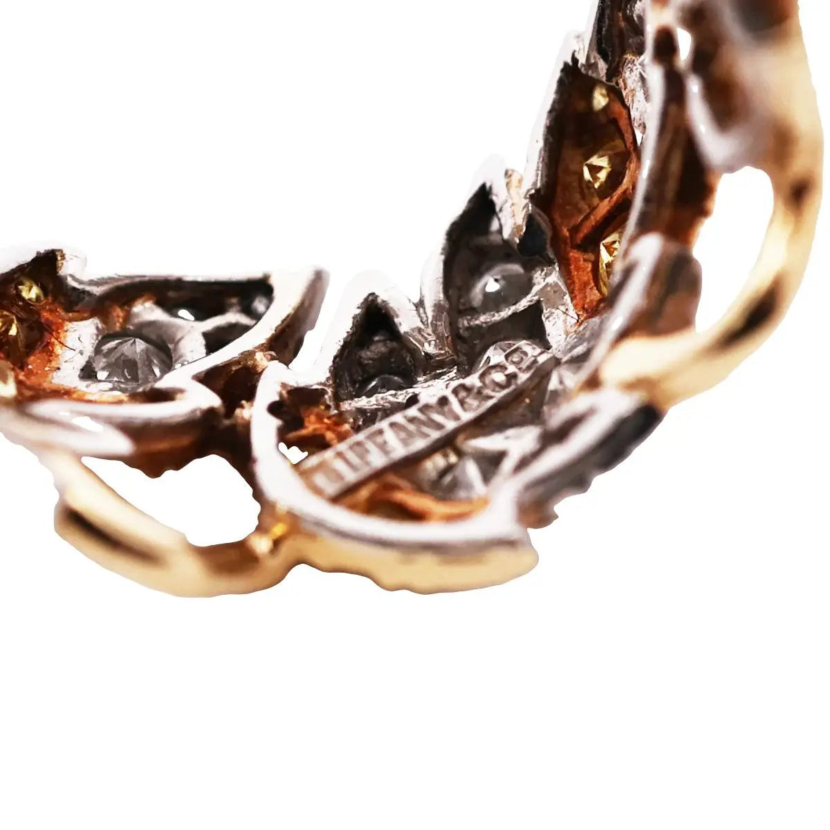 Tiffany Schlumberger, Platinum 18K Gold Yellow Diamond Diamond Ring