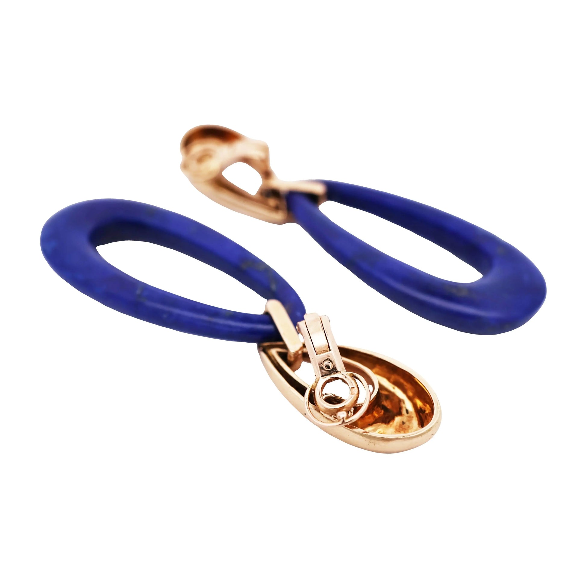 18K Gold Lapis Lazuli Earrings